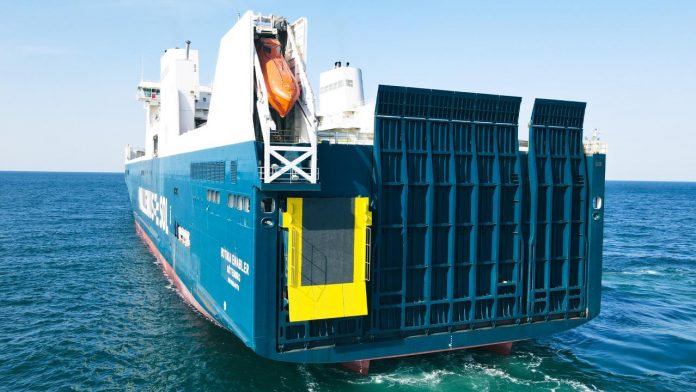 botnia-enabler roro-fartyget Botnia Enabler på sin provtur