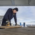 M/S Eckerö slipar formen