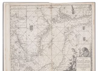 Petter Geddas över 300 år gamla sjökarta över Östersjön.