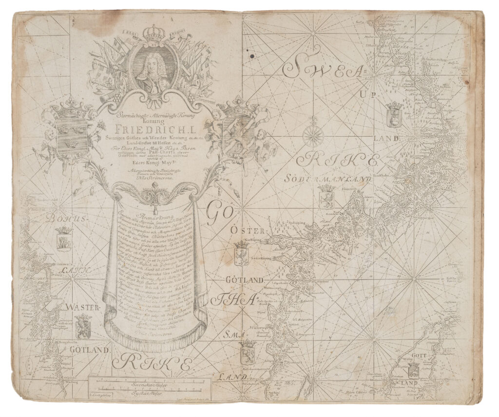 Strömcronas sjöatlas, dedikerad till kund Fredrik I